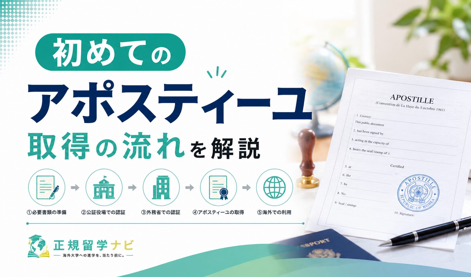 初めてのアポスティーユ|取得の流れを解説